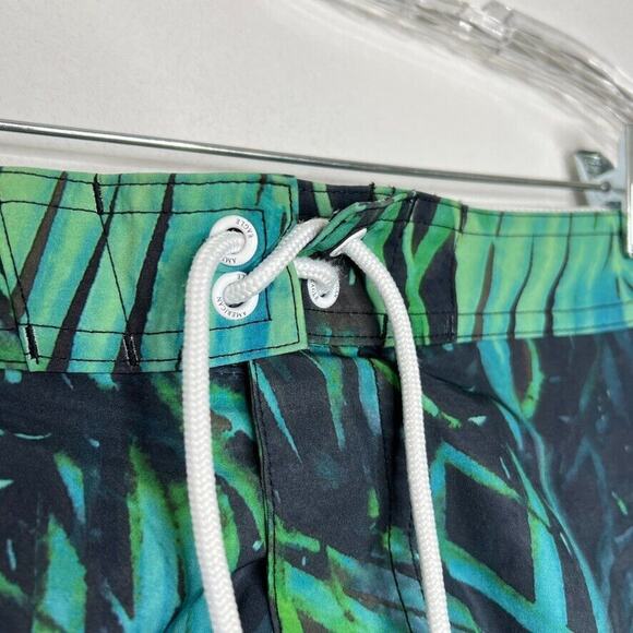 American Eagle Outfitters Blue Green Tropical Swim Board Shorts Size M Men's - Picture 3 of 10
